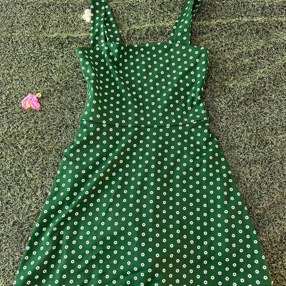 Reformation Green Floral Women's Dress